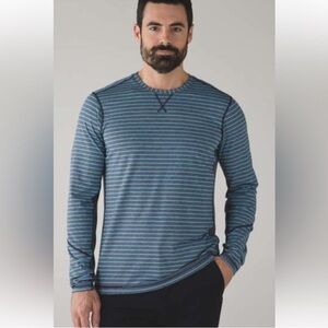 Lululemon T.H.E. Long Sleeve Raven Stripe Shirt Size Small